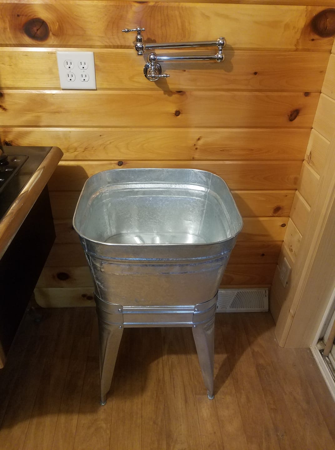 Custom pot filler and sink installation